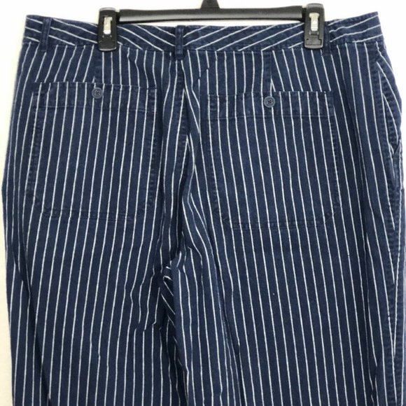 Lauren Jean Co. Ralph Lauren Pin Striped Wide-Leg Jeans 16 - Picture 4 of 12